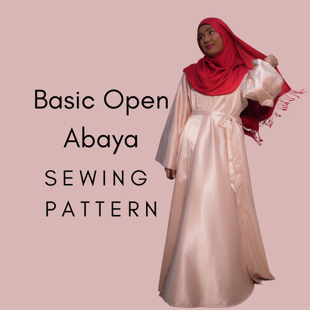Basic Open Abaya Sewing Pattern PDF
