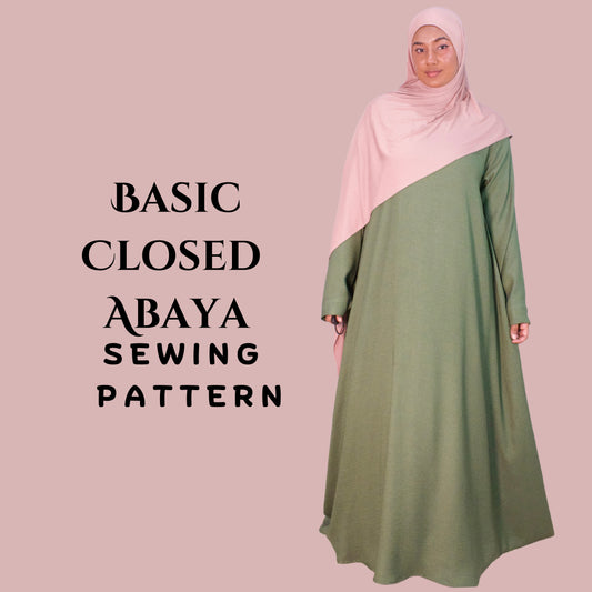 Basic Closed Abaya Sewing Pattern PDF