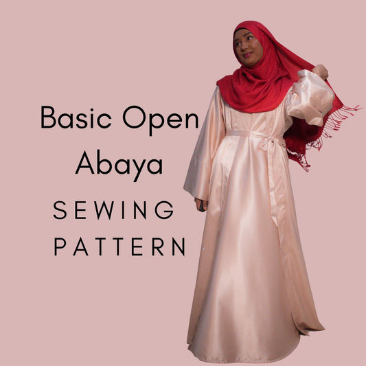 Basic Open Abaya Sewing Pattern PDF