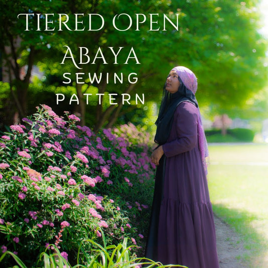 Tiered Open Abaya Sewing Pattern PDF